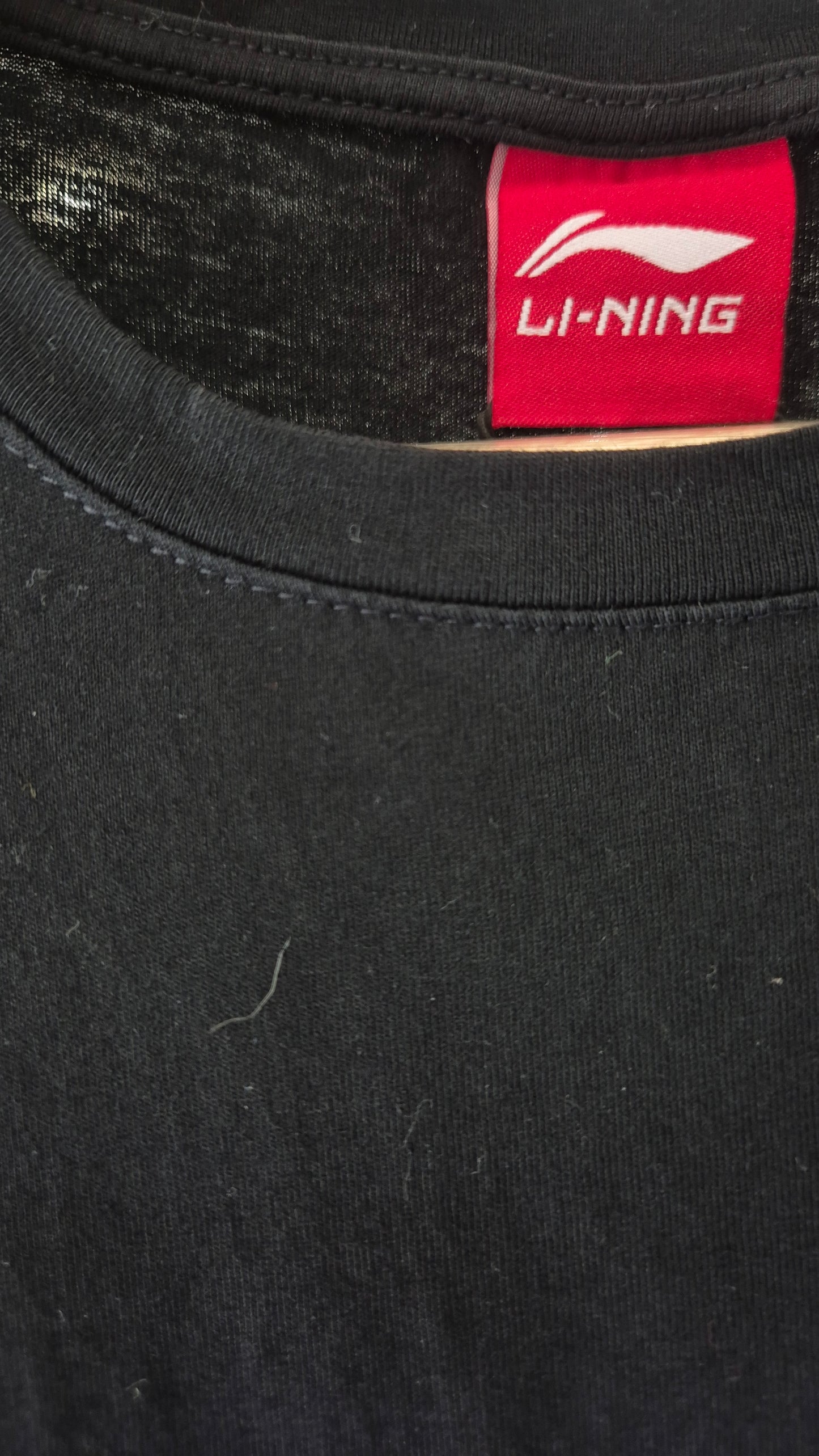 Black Li-Ning Globe Graphic Cotton T-Shirt
