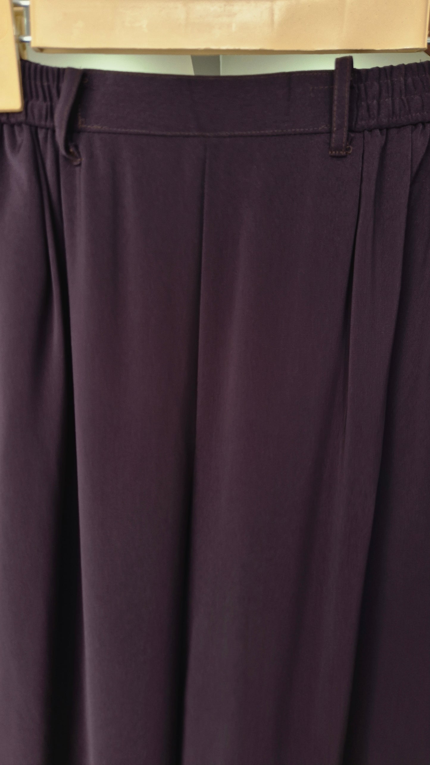 Women's Relaxed Fit Plum Pants with Asymmetrical Back Pocket