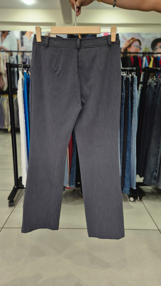 Women's Heathered Grey Minimalist Office Pants