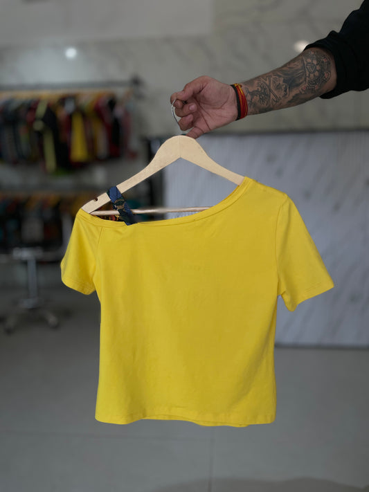 Bright Yellow Essential Cotton T-Shirt