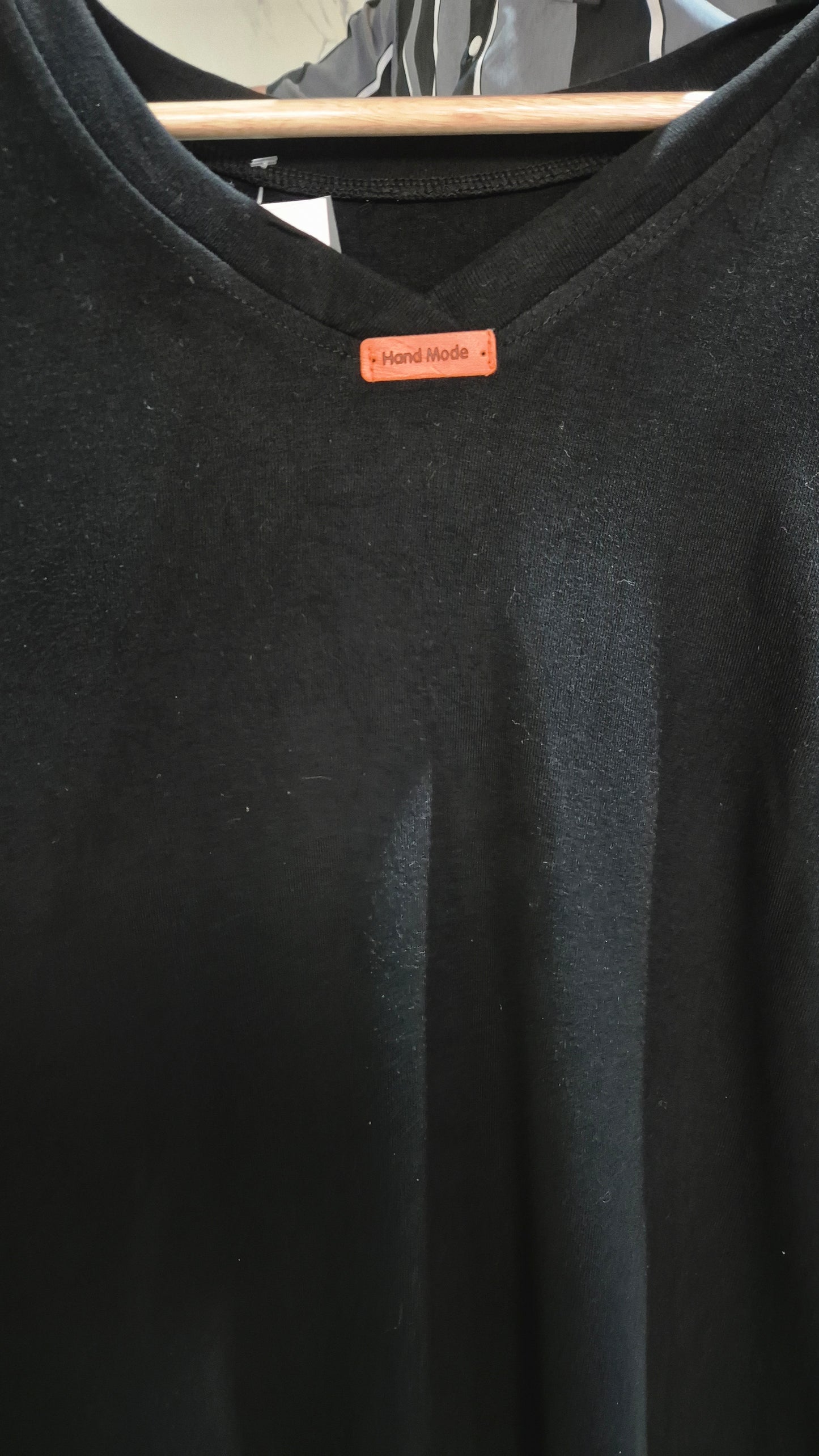 Women’s Solid Black V-Neck T-Shirt – Minimal Casual Everyday Essential Top