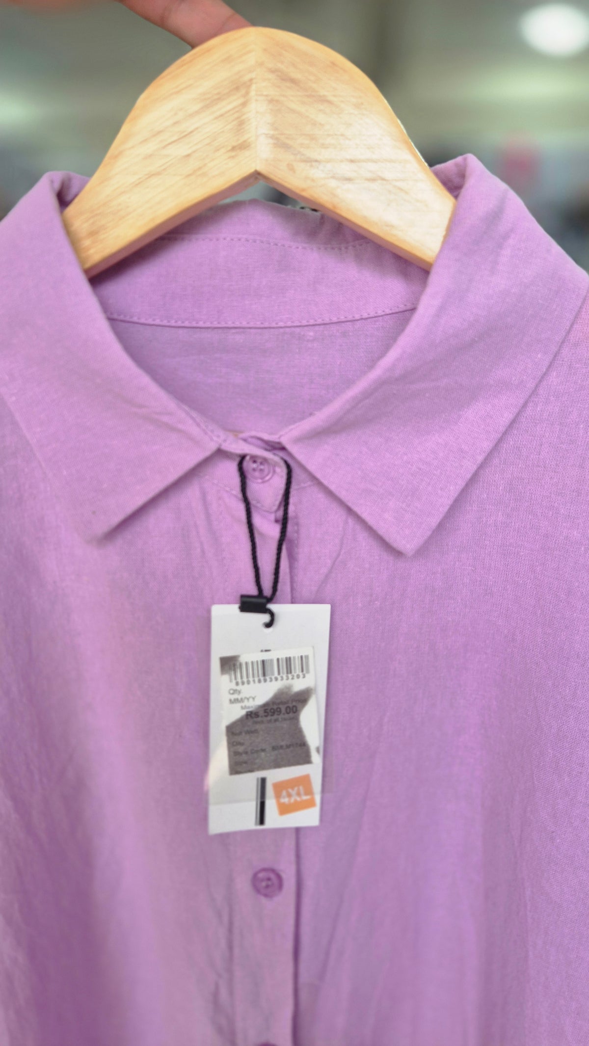 Women's Pastel Lavender Long Sleeve Button-Down Shirt