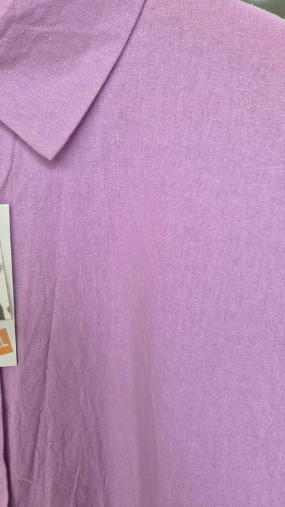 Women's Pastel Lavender Long Sleeve Button-Down Shirt