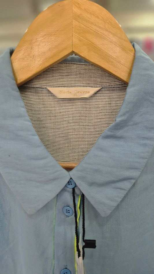 Women's Olivia Lauren Light Blue Color-Block Long Sleeve Shirt