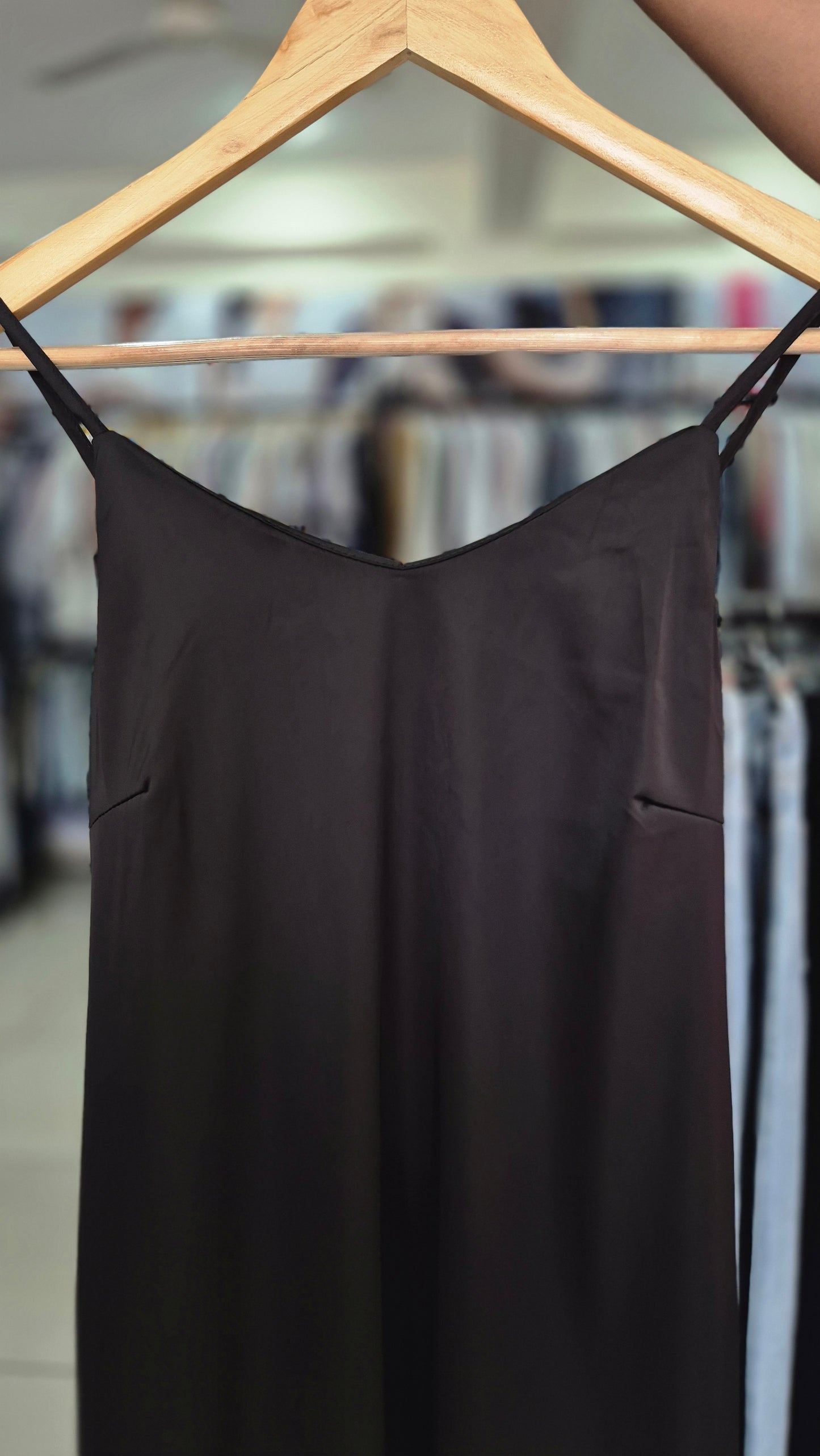Midnight Elegance Satin Maxi Dress