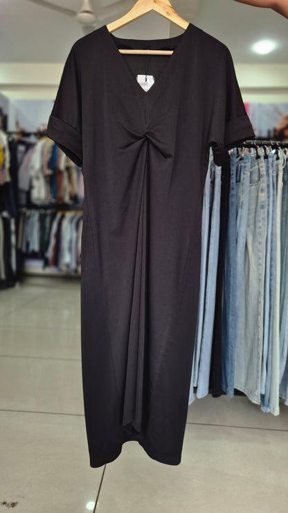 Midnight Twist-Front Maxi Dress