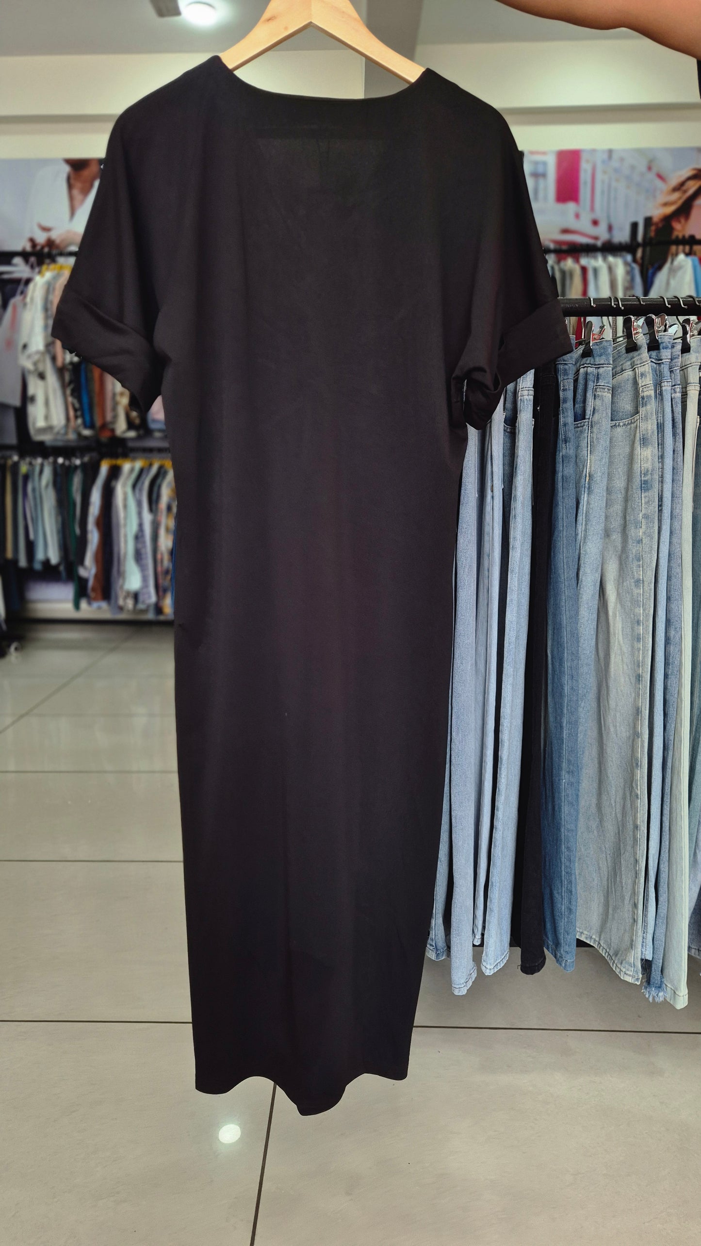 Midnight Twist-Front Maxi Dress