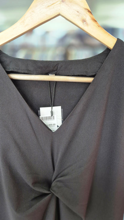 Midnight Twist-Front Maxi Dress