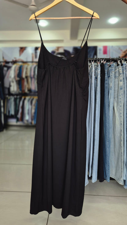 Ruched Side Midi Slip Dress