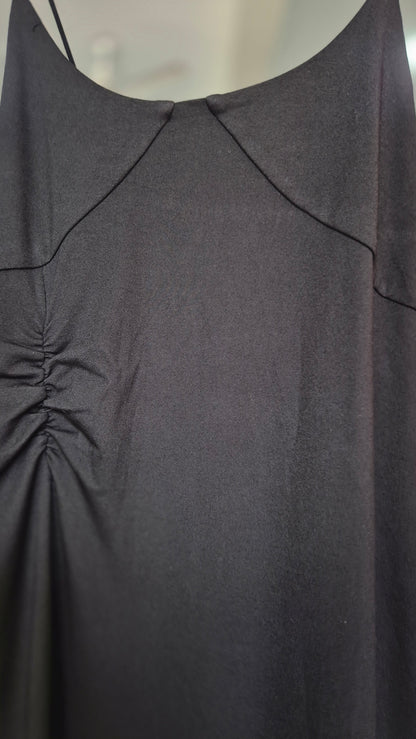 Ruched Side Midi Slip Dress