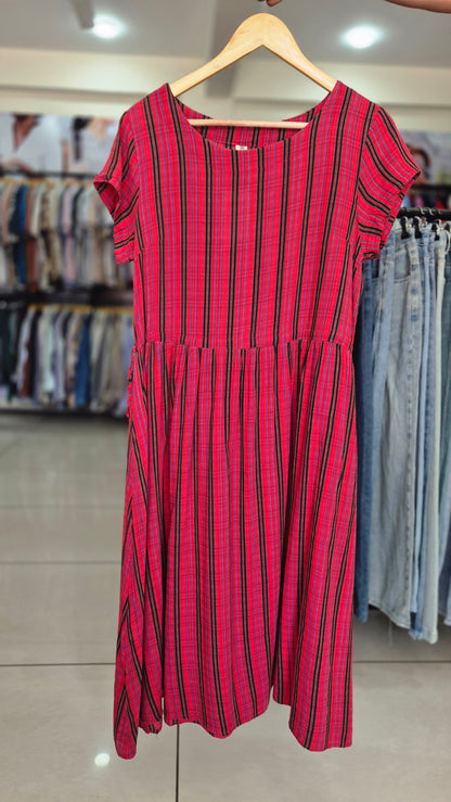 Ruby Stripe Fit & Flare Dress
