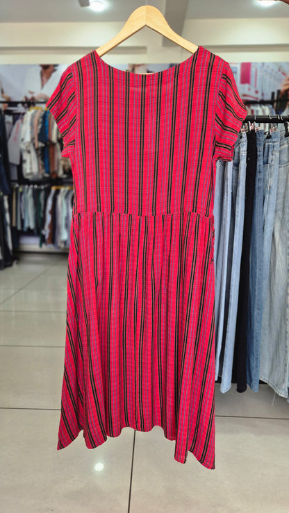 Ruby Stripe Fit & Flare Dress