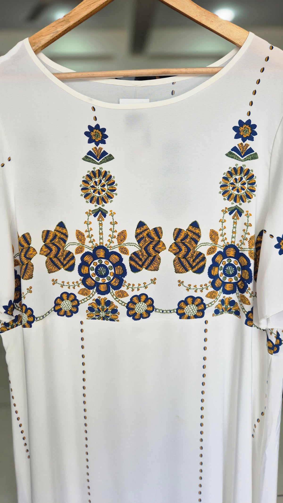 White Floral Embroidered Boho Maxi Dress