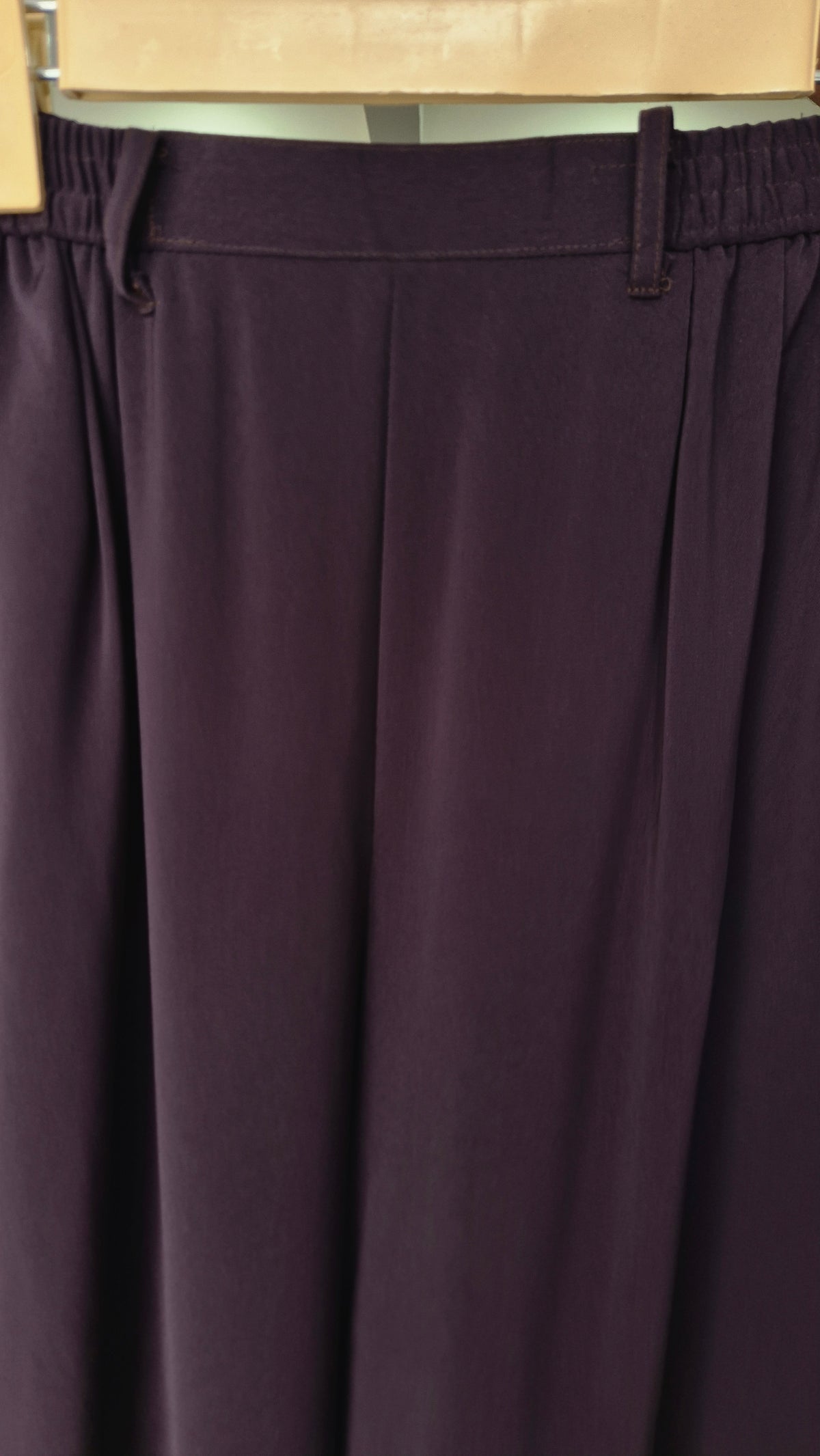 Women's Relaxed Fit Plum Pants with Asymmetrical Back Pocket