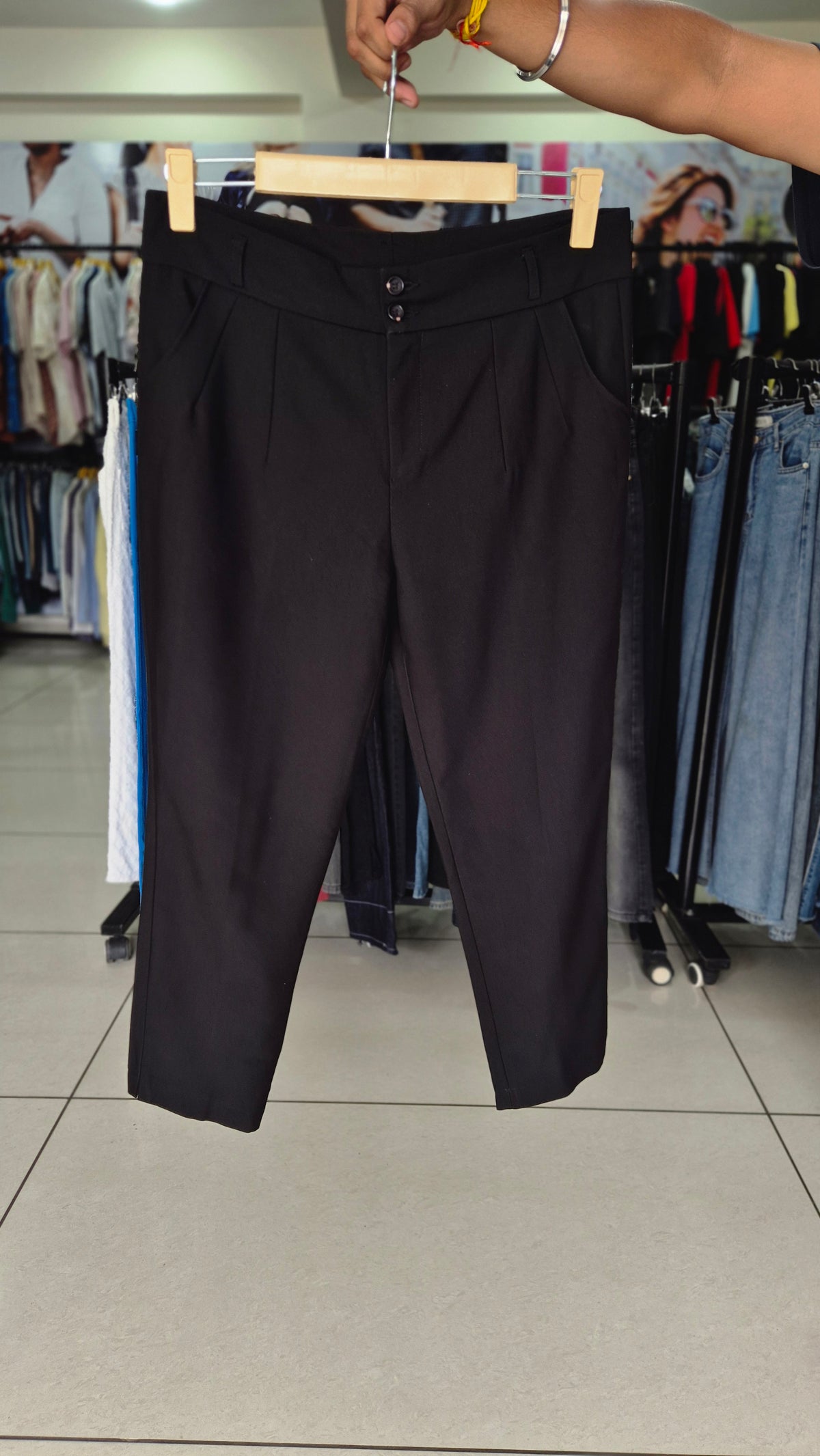 Women's Classic Black Tailored Ankle Pants