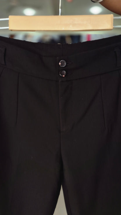 Women's Classic Black Tailored Ankle Pants