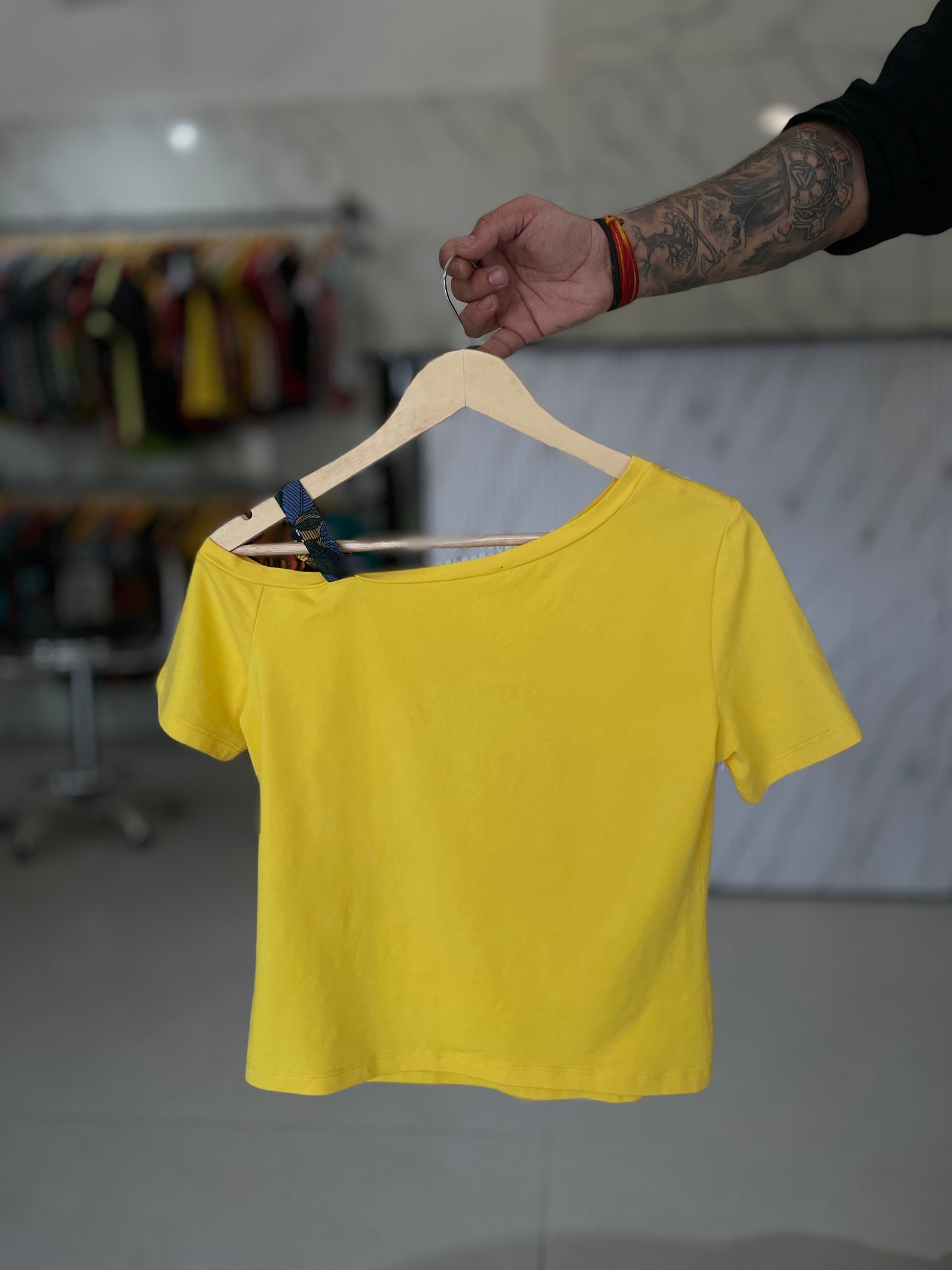 Bright Yellow Essential Cotton T-Shirt