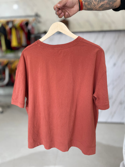 Oversized Graphic T-Shirt – Vintage Seventies Floral Print Cotton Tee