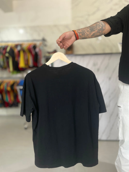 Black Li-Ning Globe Graphic Cotton T-Shirt